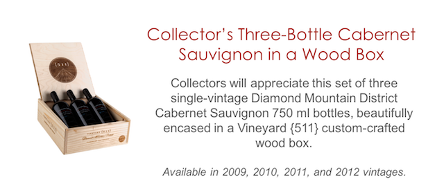 Vineyard {511} Three-bottle Set in Wood Box
